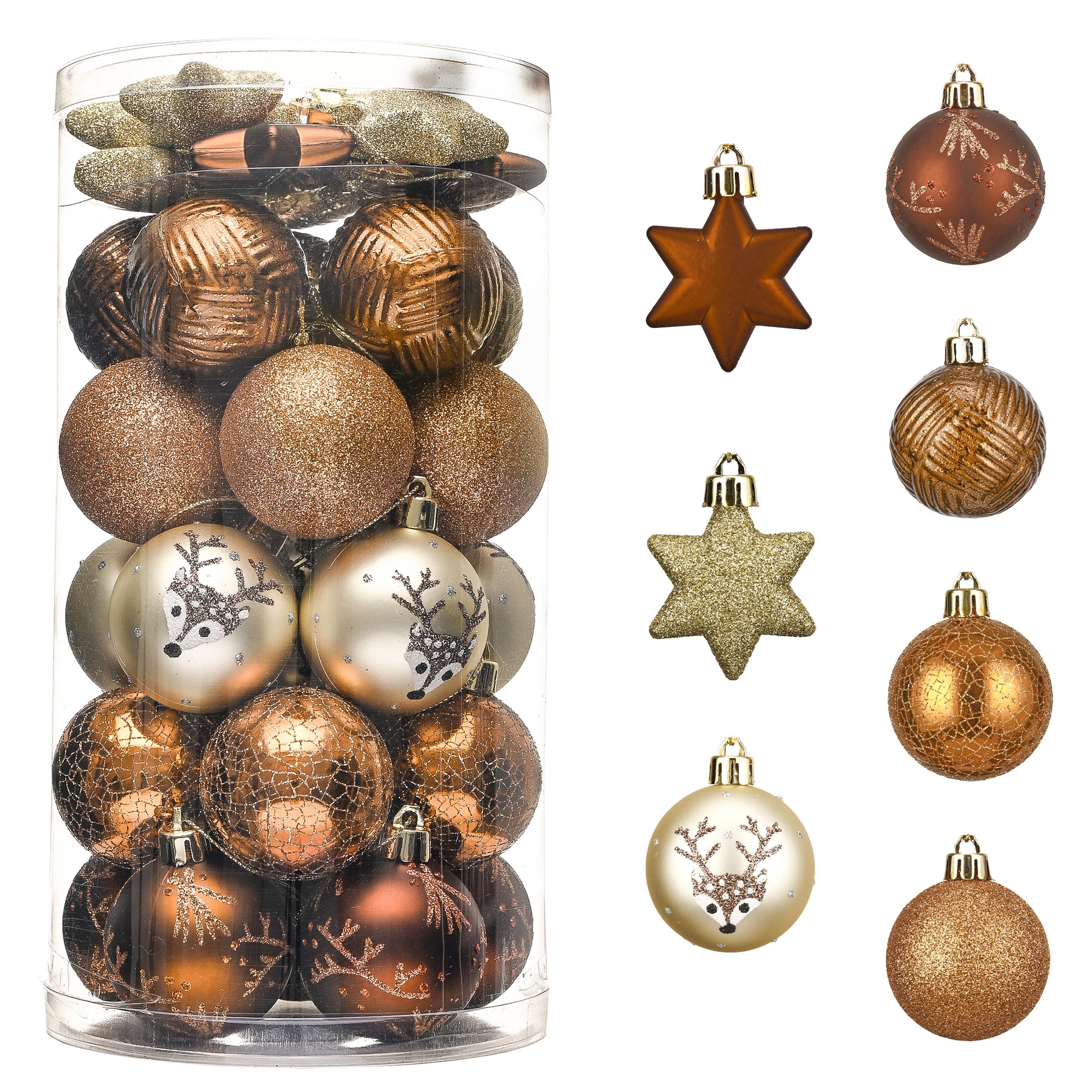Valery Madelyn Christmas Tree Ball Set of Gold and Forest Stylish European and Nordic Style Ornaments, 5cm, 35, Copper, Design, Decorations, золотой
Valery Madelyn Christmas Tree Ball Set of Gold and Forest Stylish European and Nordic Style Ornaments, 5cm, 35, Copper, Design, Decorations, золотой