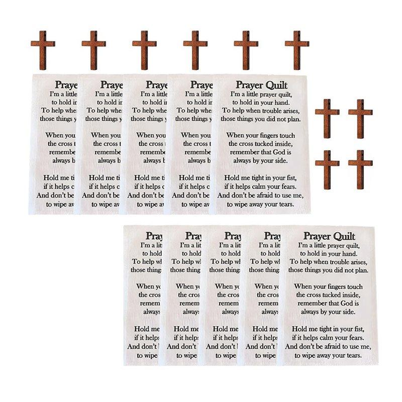25Pcs Prayer Quilt Text Panel With Wooden Cross,Faith-Inspired, Pre-Printed Fabric For DIY Craft And Religious Keepsakes
25Pcs Prayer Quilt Text Panel With Wooden Cross,Faith-Inspired, Pre-Printed Fabric For DIY Craft And Religious Keepsakes