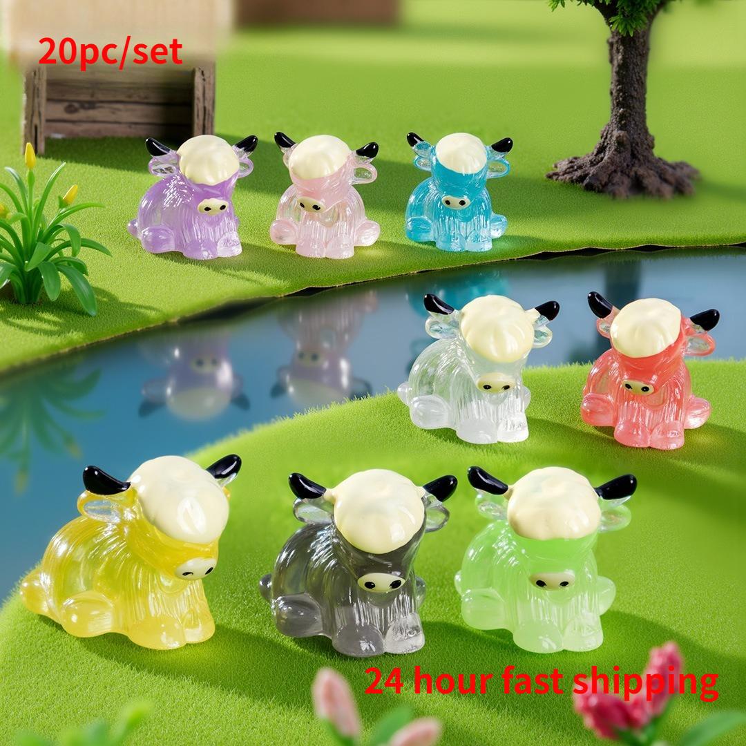 20Pcs Luminous Charming Mini Highland Cow Figurines Cute Resin Animal Sculptures For Diy Crafts Dollhouse Garden For Room Decor 20pc
20Pcs Luminous Charming Mini Highland Cow Figurines Cute Resin Animal Sculptures For Diy Crafts Dollhouse Garden For Room Decor 20pc
