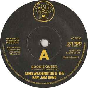 7inch Record GENO WASHINGTON & THE RAM JAM BAND - Boogie Queen DJS10803 DJM Records 1977 UK Soul/Funk Used
7inch Record GENO WASHINGTON & THE RAM JAM BAND - Boogie Queen DJS10803 DJM Records 1977 UK Soul/Funk Used
