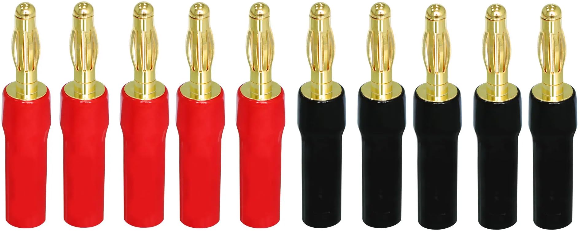 Audiophile Banana Plug Gold Plated Rubber Cover Smooth Attachment and Detachment Black Red 5 Pairs 10 Piece Set Product Size 45mm x 9mm
Audiophile Banana Plug Gold Plated Rubber Cover Smooth Attachment and Detachment Black Red 5 Pairs 10 Piece Set Product Size 45mm x 9mm