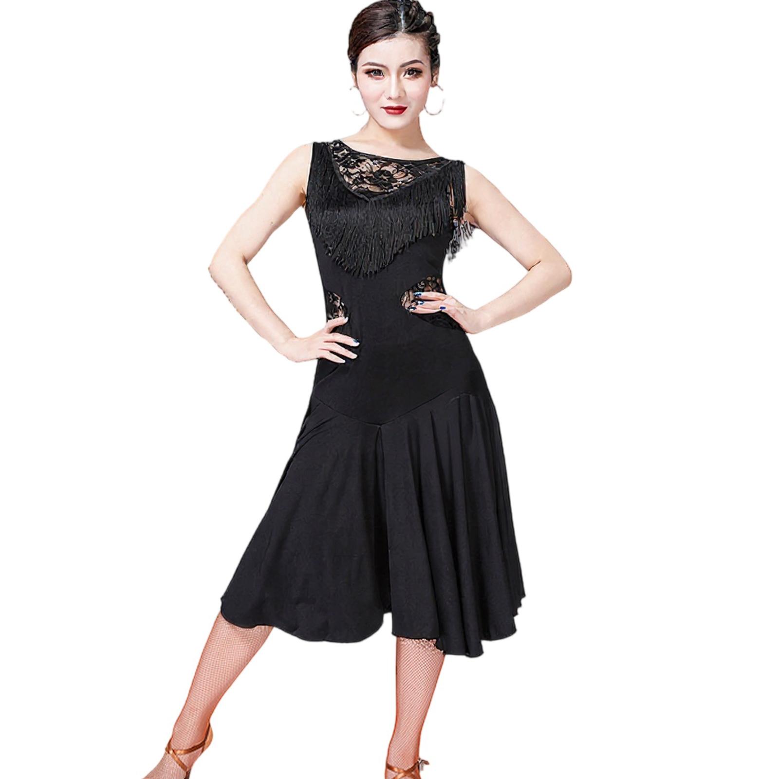 Платья для девочек-подростков, Женское кружевное платье без рукавов, Сексуальные коктейльные платья, Платье для девочки-цветочницы L чёрный