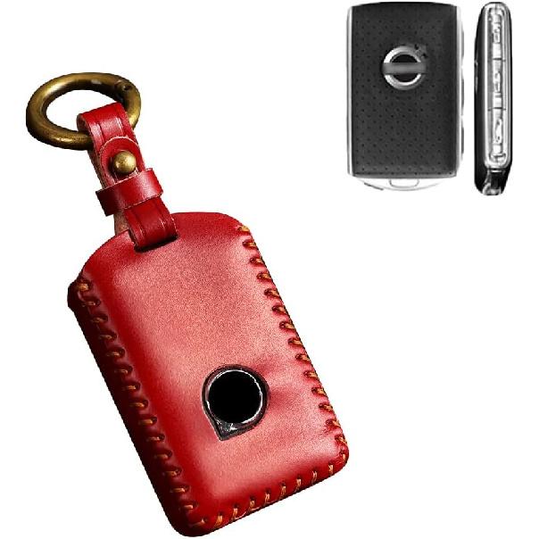 SANRILY Handmade Leather Key Fob Cover for Volvo XC90 XC60 S60 2017 2018 2019 2020 XC40 Keyless Smart Key Case with Keychain Brown красный
SANRILY Handmade Leather Key Fob Cover for Volvo XC90 XC60 S60 2017 2018 2019 2020 XC40 Keyless Smart Key Case with Keychain Brown красный