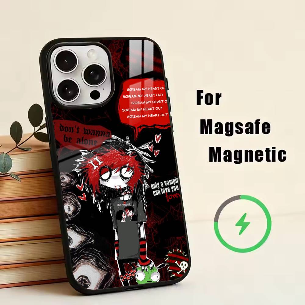 C-Cute Emo Goth Phone Case For iPhone17,16,15,14,13,12,11 Plus,Pro Magnetic with Magsafe Wireless Charging iPhone12PRO
C-Cute Emo Goth Phone Case For iPhone17,16,15,14,13,12,11 Plus,Pro Magnetic with Magsafe Wireless Charging iPhone12PRO