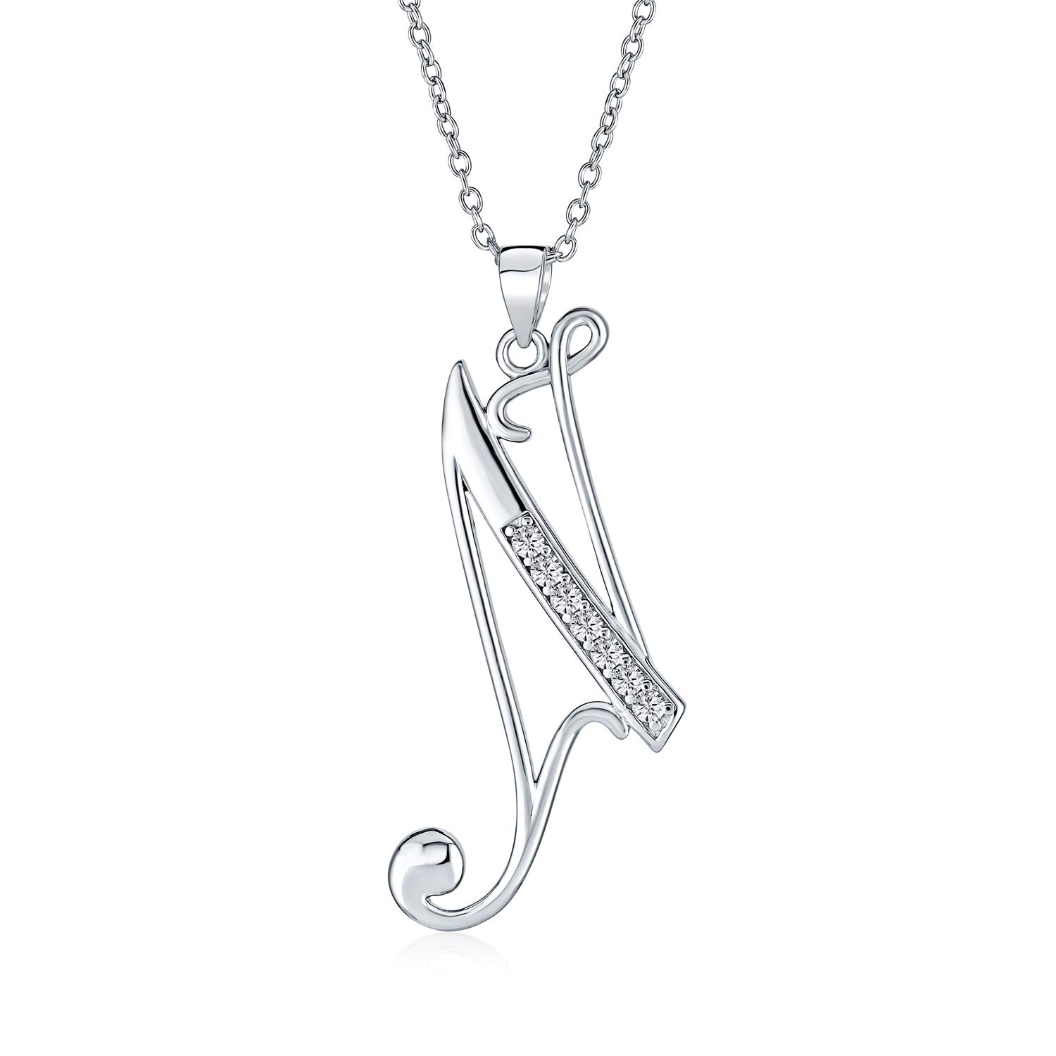 ABC Cubic Zirconia Paved CZ Cursive Script Letter Alphabet Initial N Pendant Necklace for Women Sterling Silver
ABC Cubic Zirconia Paved CZ Cursive Script Letter Alphabet Initial N Pendant Necklace for Women Sterling Silver