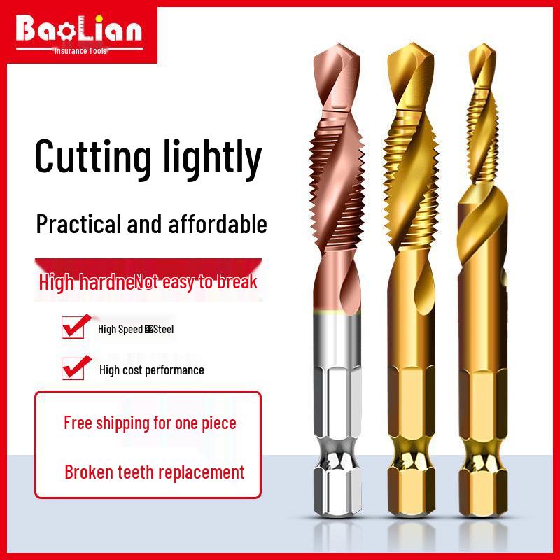 3-Flute Drill and Tap Bit: M5 Thread, 8mm, Integrated Drill-Tap for Machine Use 6542 Yellow Coated Tap M3*0.5
3-Flute Drill and Tap Bit: M5 Thread, 8mm, Integrated Drill-Tap for Machine Use 6542 Yellow Coated Tap M3*0.5