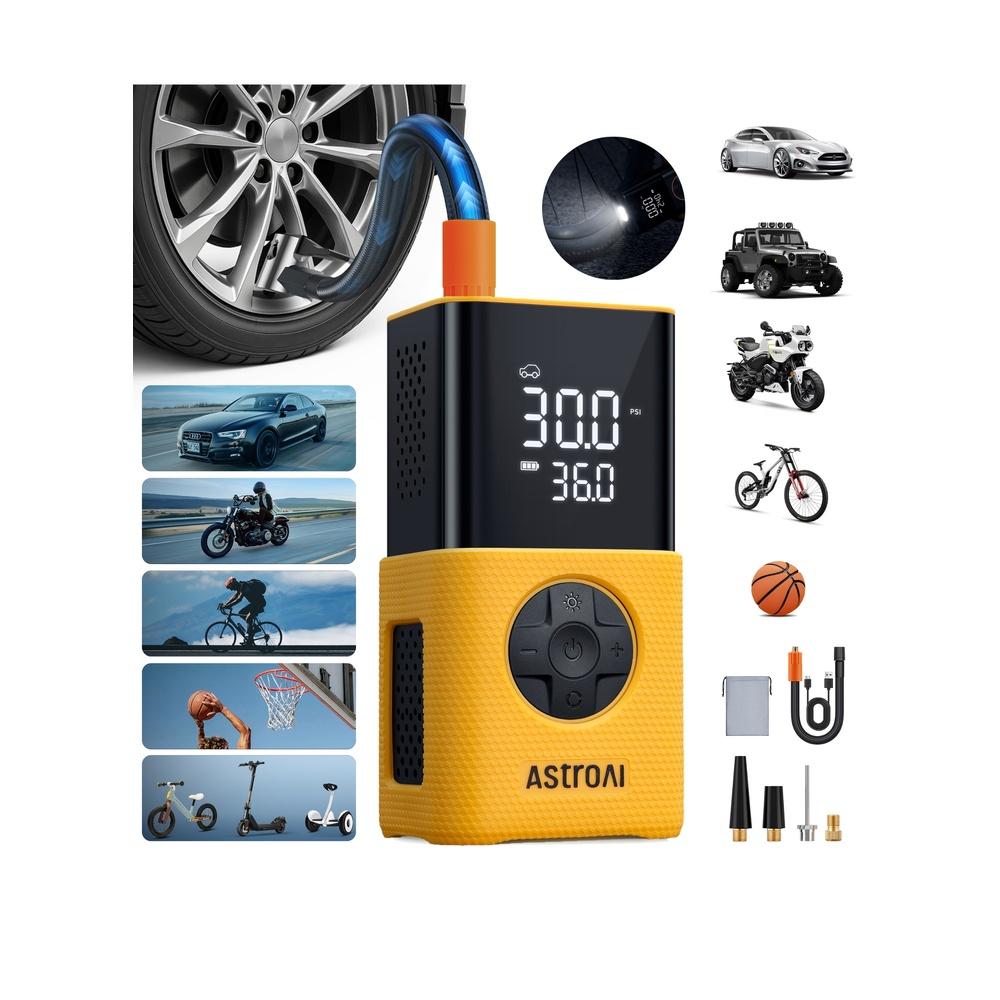Tire Inflator L7S Portable Air Compressor Cordless Bike Pump with Digital Dual Values Display 150 PSI Car Tires Pump with LED Lights Air Pump for Car
Tire Inflator L7S Portable Air Compressor Cordless Bike Pump with Digital Dual Values Display 150 PSI Car Tires Pump with LED Lights Air Pump for Car
