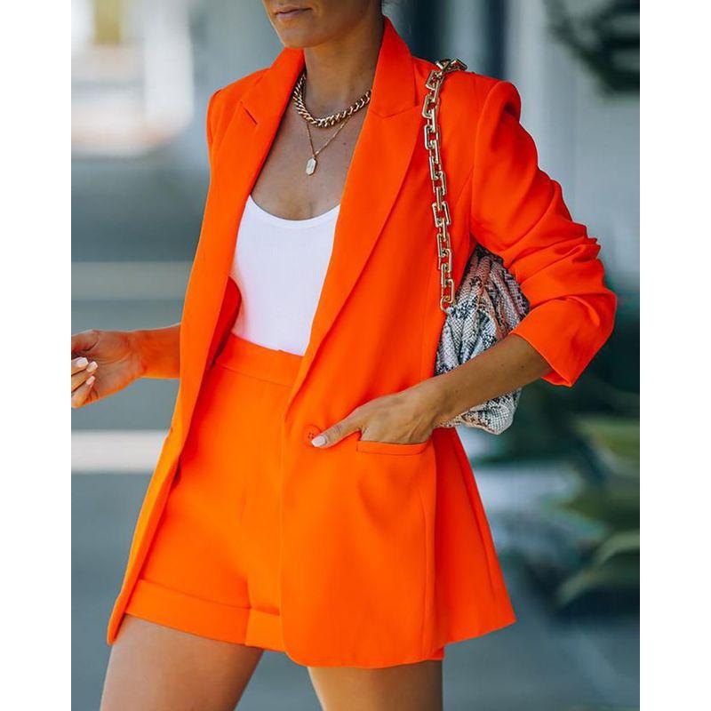 Long Sleeve Suit, Solid Color Shorttsset Long Sleeve Suit Pure Color Shorts Suit Orange XXXL
Long Sleeve Suit, Solid Color Shorttsset Long Sleeve Suit Pure Color Shorts Suit Orange XXXL