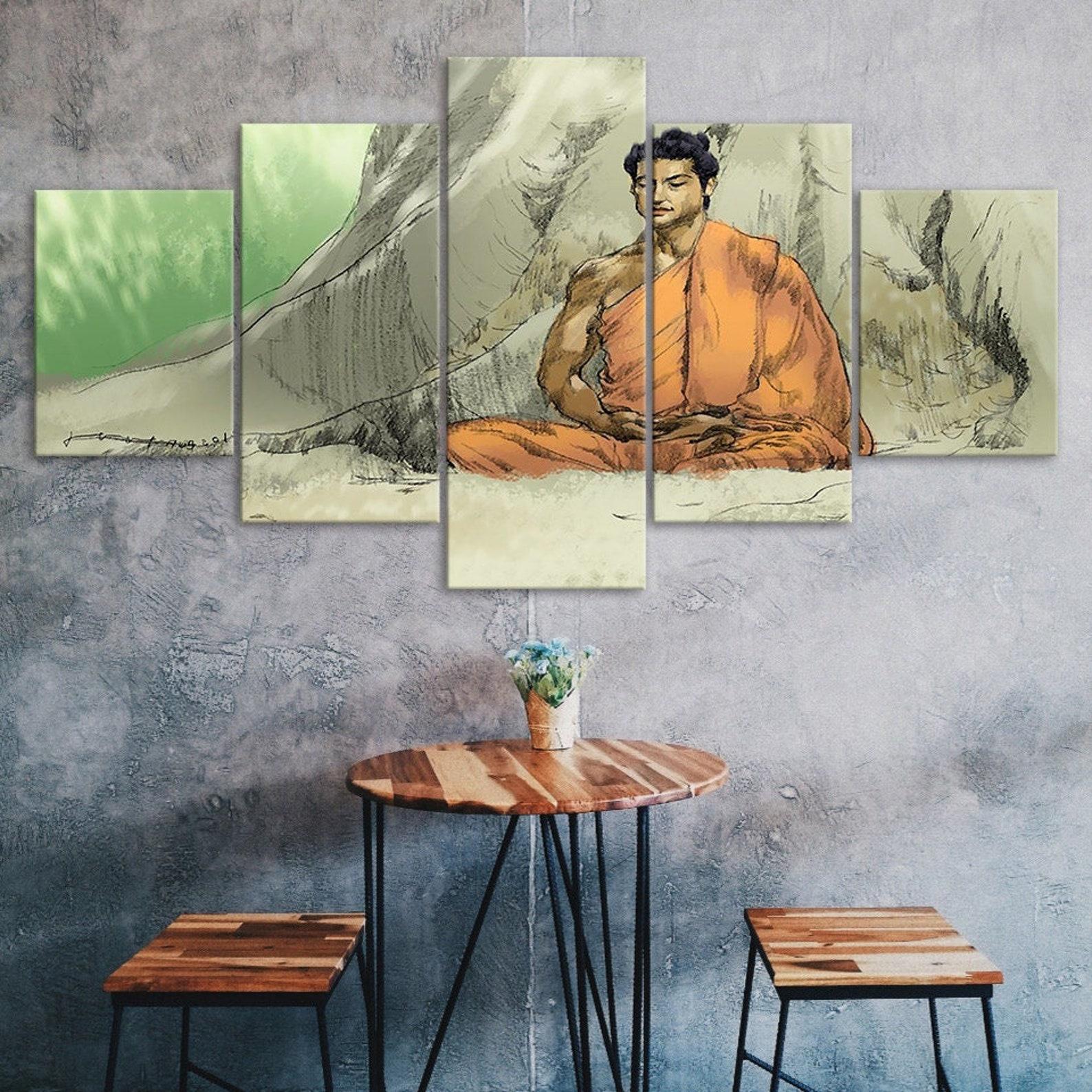 Buddha Figure Meditation Painting Scene 5 Piece Five Panel Wall Canvas Print Modern Art Poster Picture Home Decor Gift For Him For Her 20X35 20X45 20X55CM
Buddha Figure Meditation Painting Scene 5 Piece Five Panel Wall Canvas Print Modern Art Poster Picture Home Decor Gift For Him For Her 20X35 20X45 20X55CM