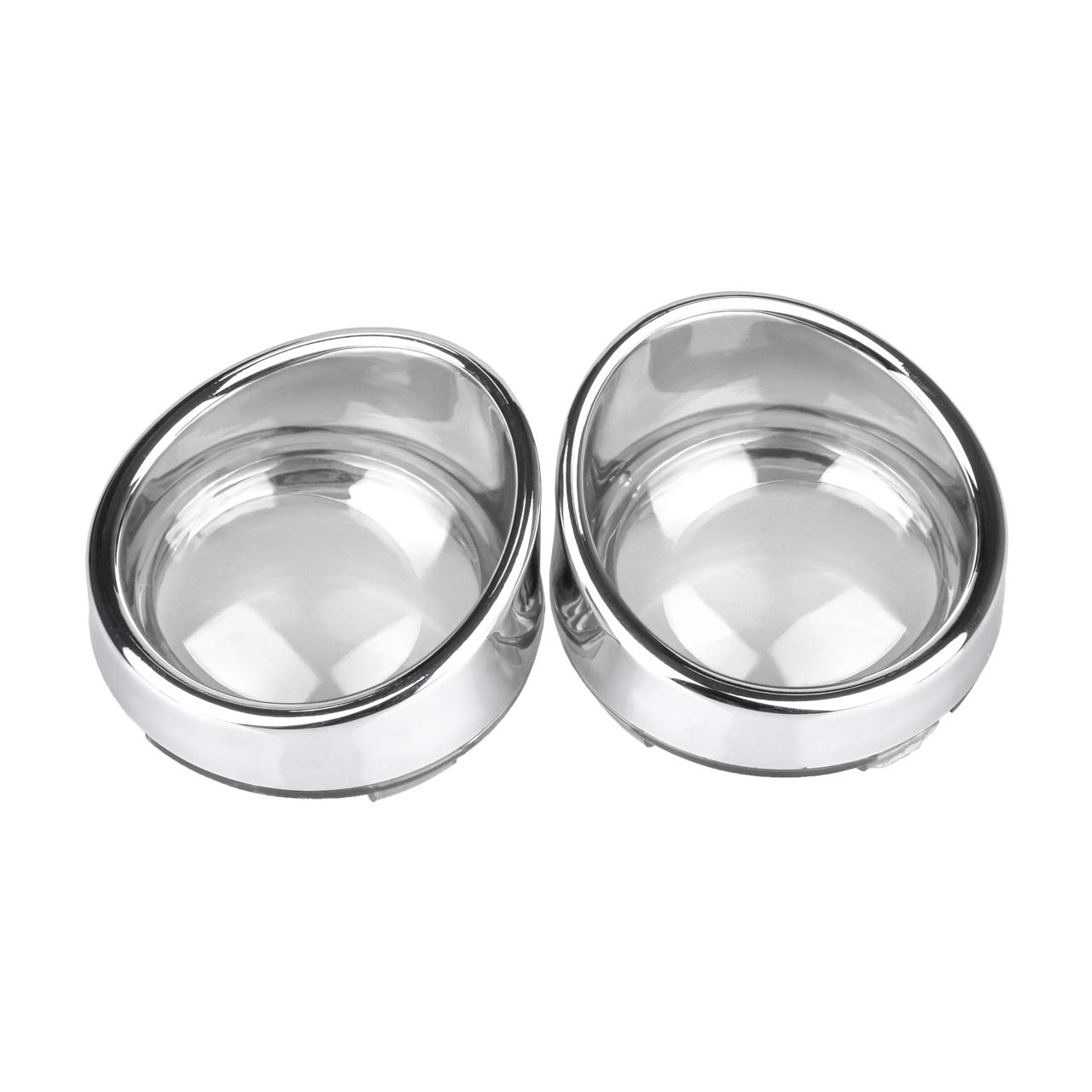 TUINCYN Chrome Motorcycle Turn Signal Bezel Visor Style Clear Lens
TUINCYN Chrome Motorcycle Turn Signal Bezel Visor Style Clear Lens