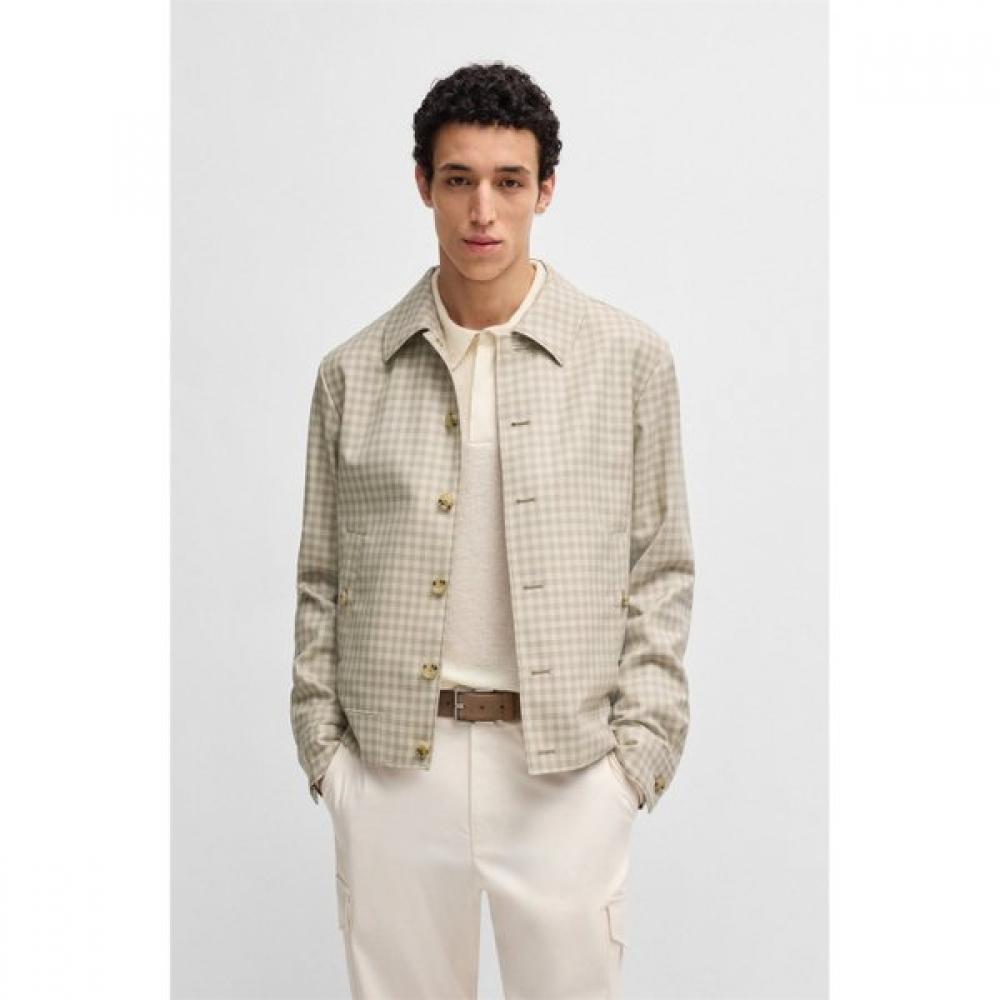 Boss Water Repellent Check Wool Slim Fit Jacket Light Beige 50534267275 54
Boss Water Repellent Check Wool Slim Fit Jacket Light Beige 50534267275 54