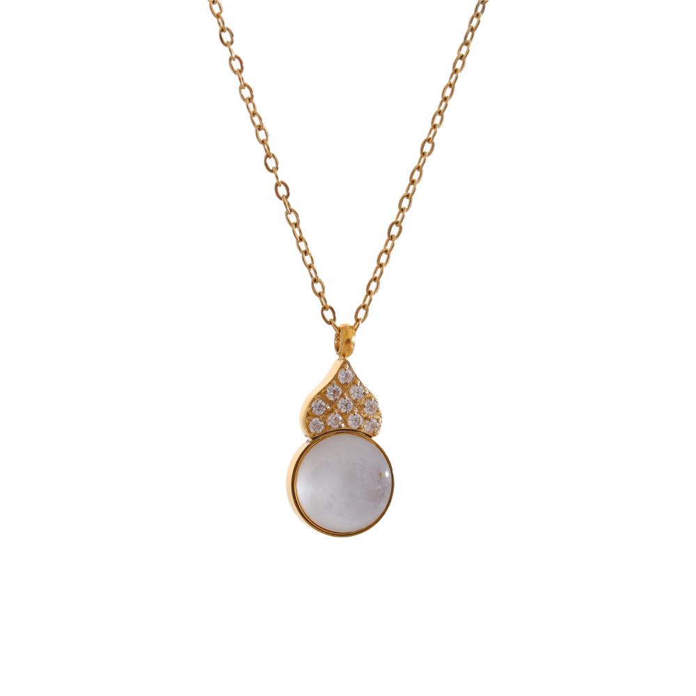 Yhpup Delicate Shiny Cubic Zirconia Natural Shell Exquisite Gourd Necklace Pendant Stainless Steel High Quality Jewelry Gift
Yhpup Delicate Shiny Cubic Zirconia Natural Shell Exquisite Gourd Necklace Pendant Stainless Steel High Quality Jewelry Gift