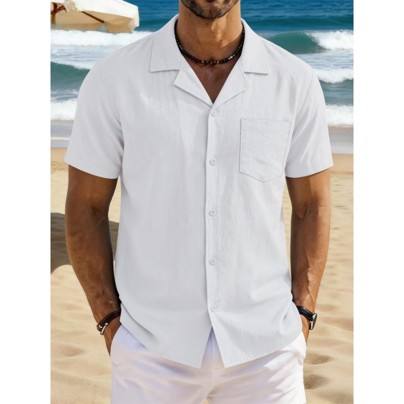 Mens White Linen Blend Cuban Collar Short Sleeve Shirt S белый
Mens White Linen Blend Cuban Collar Short Sleeve Shirt S белый