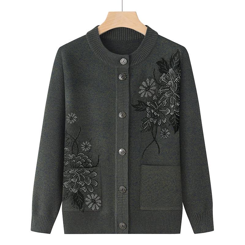 Round Neck Cardigan Sweater for Middle-aged & Elderly Women - Perfect for All Seasons One Size
Round Neck Cardigan Sweater for Middle-aged & Elderly Women - Perfect for All Seasons One Size