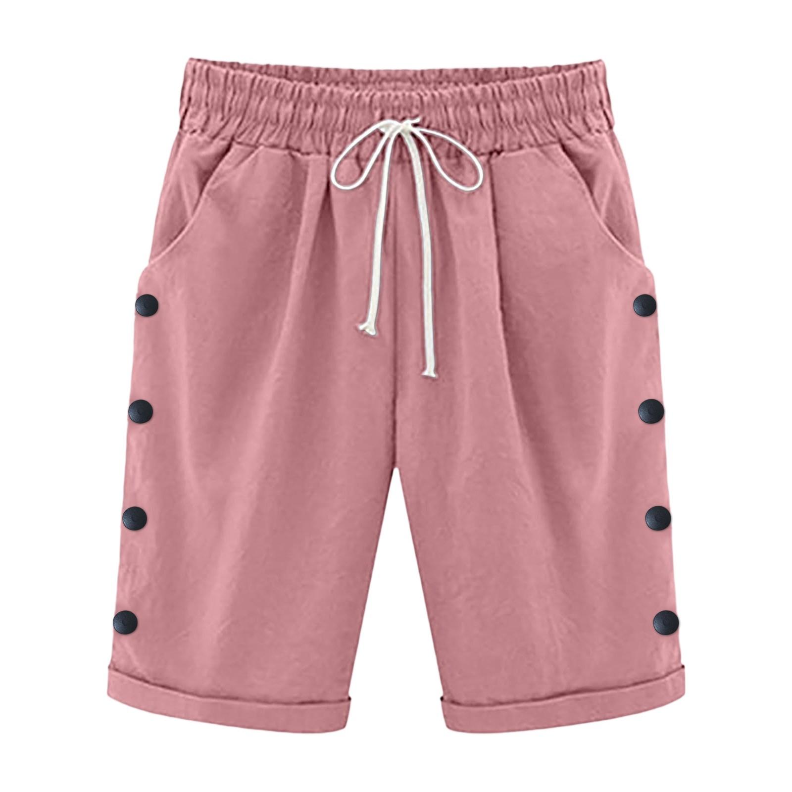 Ladies Fashionable Color Drawstring Elastic Waist Pocket Casual Cropped Pants M рожевий
Ladies Fashionable Color Drawstring Elastic Waist Pocket Casual Cropped Pants M рожевий