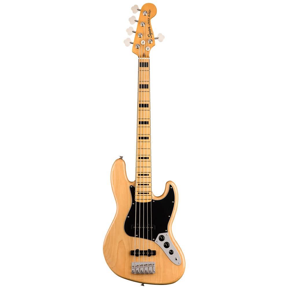 Squier by Fender Electric Bass Classic Vibe 70s Jazz Bass V, Maple Fingerboard, Natural with Soft Case
Squier by Fender Electric Bass Classic Vibe 70s Jazz Bass V, Maple Fingerboard, Natural with Soft Case
