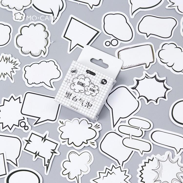45Sheets Black & White Dialog Box Stickers Mini Box Stickers Vintage Scrapbooking Journal DIY Decorative Stickers Craft Supplies
45Sheets Black & White Dialog Box Stickers Mini Box Stickers Vintage Scrapbooking Journal DIY Decorative Stickers Craft Supplies