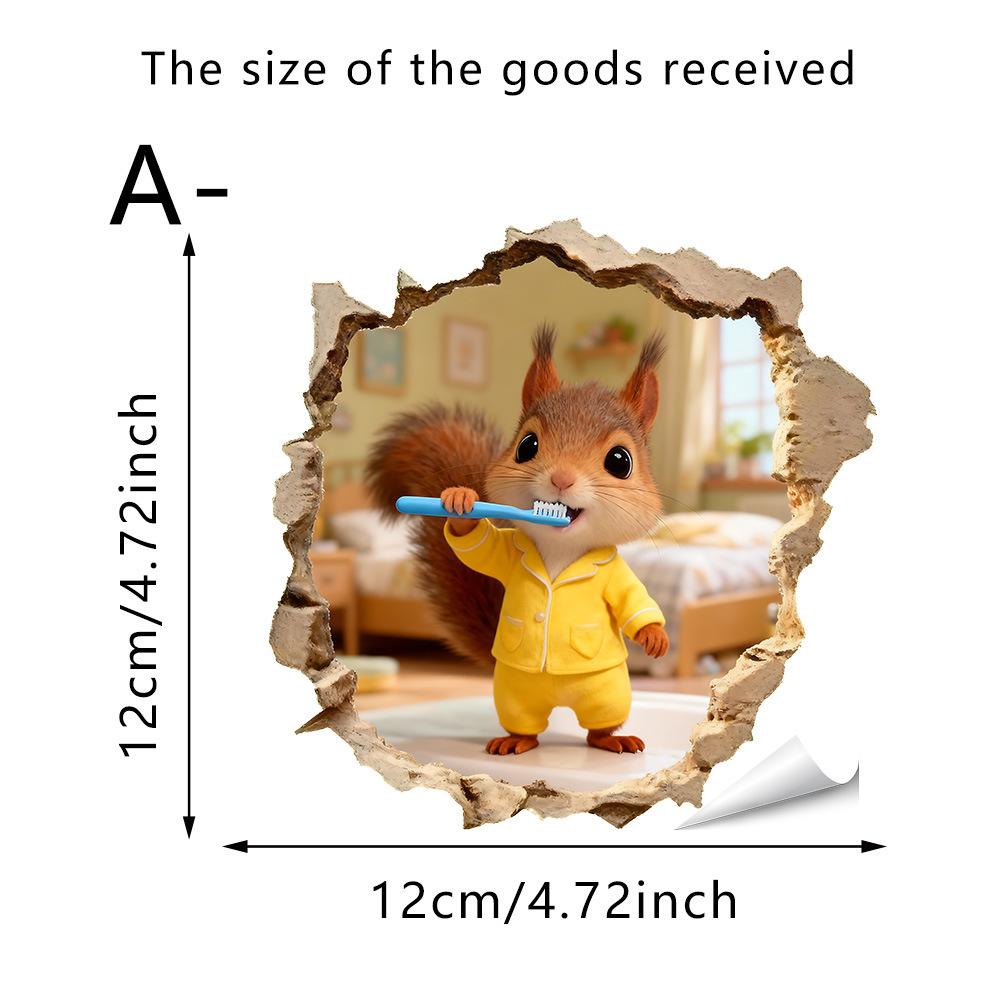 Static Cling PVC Window Stickers Cute Pets Brushing Teeth for Bathroom Glass Cabinet Home Decor 12x12cm
Static Cling PVC Window Stickers Cute Pets Brushing Teeth for Bathroom Glass Cabinet Home Decor 12x12cm