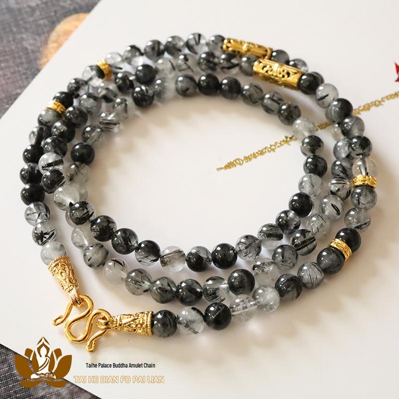 Роскошное тайское ожерелье-амулет: Натуральный черный рутиловый кварц с гипоаллергенным стерлинговым серебром - варианты одинарного/двойного/тройного/четверного слоя. Default
Роскошное тайское ожерелье-амулет: Натуральный черный рутиловый кварц с гипоаллергенным стерлинговым серебром - варианты одинарного/двойного/тройного/четверного слоя. Default