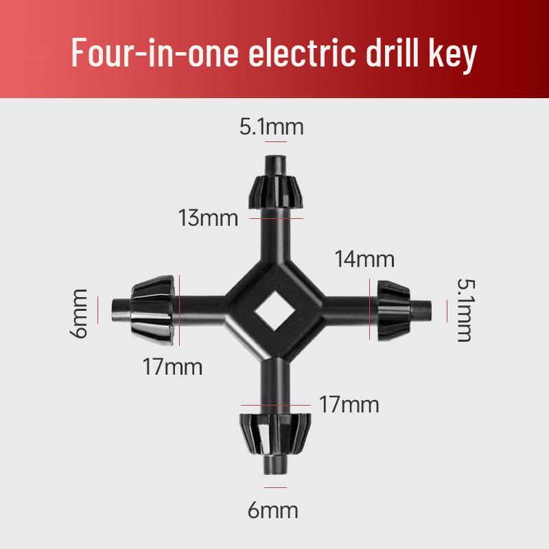 Набор принадлежностей для электрической дрели: Ключевой сверлильный патрон, Угловая шлифмашина, Ударные и настольные сверла, Ручная дрель, Обрезиненный ключ
Набор принадлежностей для электрической дрели: Ключевой сверлильный патрон, Угловая шлифмашина, Ударные и настольные сверла, Ручная дрель, Обрезиненный ключ