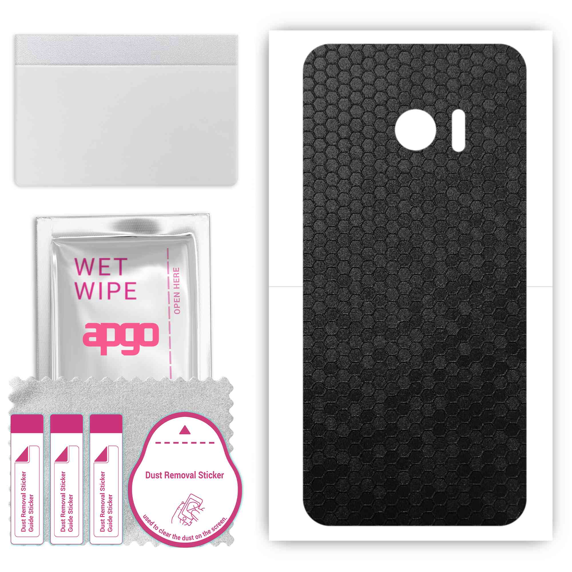 apgo Protective Skin Sticker for the back compatible with HTC 10, Wrap Film, Foil, Vinyl - Pattern Black Honeycomb
apgo Protective Skin Sticker for the back compatible with HTC 10, Wrap Film, Foil, Vinyl - Pattern Black Honeycomb