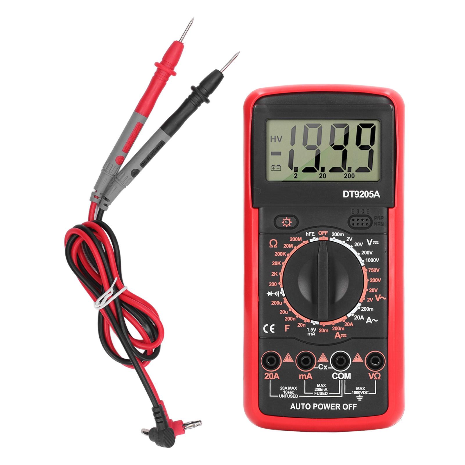 Smart Digital Multimeter LCD Display Multifunctional Circuit Detection Meter for Household Red
Smart Digital Multimeter LCD Display Multifunctional Circuit Detection Meter for Household Red