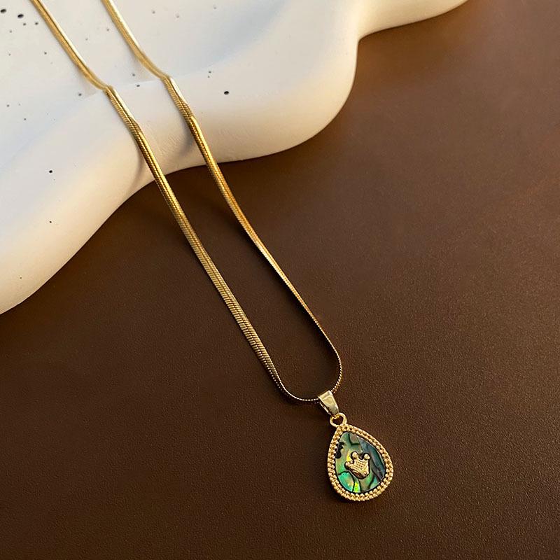 Water Drop Abalone Shell Pendant on Copper Snake Chain – Versatile, Exquisite Women s Fashion
Water Drop Abalone Shell Pendant on Copper Snake Chain – Versatile, Exquisite Women s Fashion