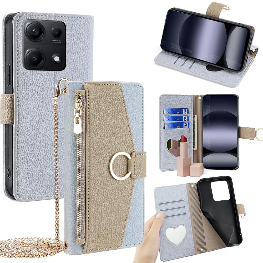For Xiaomi Redmi Note 14S 4G Case Mirror Wallet Leather Phone Cover with Chain Shoulder Strap D
For Xiaomi Redmi Note 14S 4G Case Mirror Wallet Leather Phone Cover with Chain Shoulder Strap D