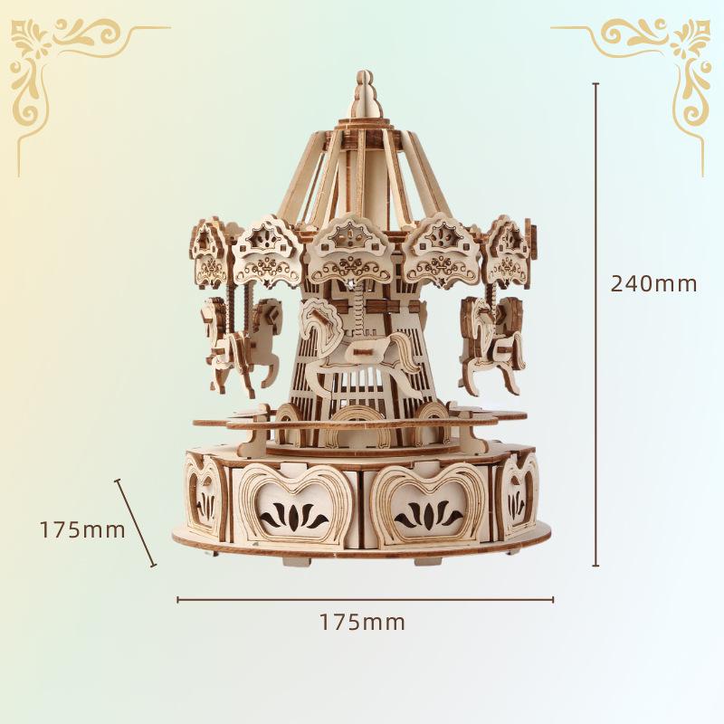 3D Wooden Music Carousel Puzzle: Educational DIY Stereo Toy Gift абрикосовый
3D Wooden Music Carousel Puzzle: Educational DIY Stereo Toy Gift абрикосовый