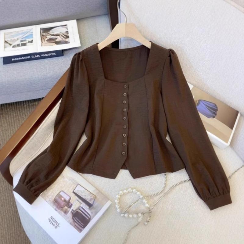 Long-sleeved Shirt Plus Size Women s Early Autumn French Chic Square Collar Temperament Top 4XL коричневий
Long-sleeved Shirt Plus Size Women s Early Autumn French Chic Square Collar Temperament Top 4XL коричневий