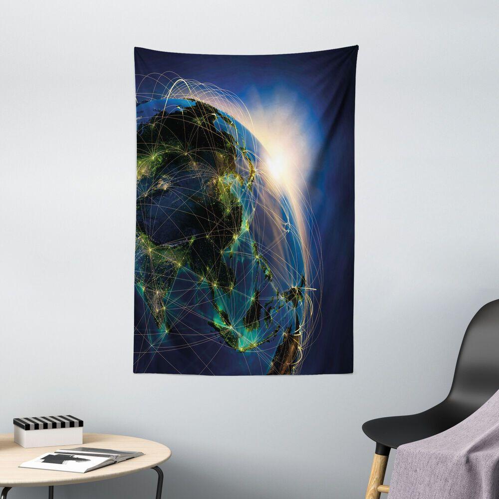 Tapestry world bright globe space network 75x100 чёрный
Tapestry world bright globe space network 75x100 чёрный