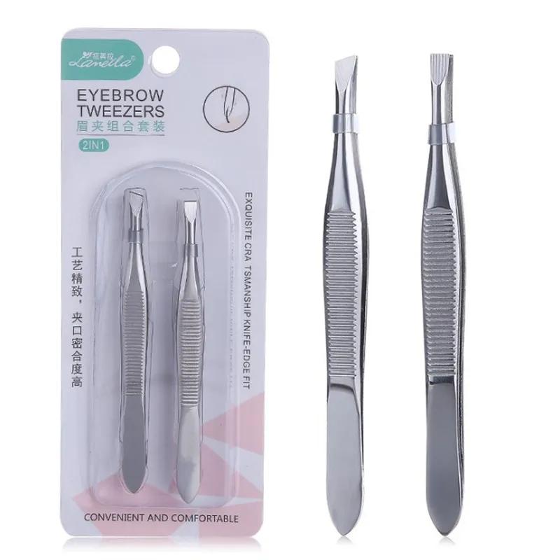 2Pcs/Set Professional Slanted/flat Stainless Steel Hair Removal Clip Eyebrow Face Hair Remover Tweezers Eyebrow Plucking Tools
2Pcs/Set Professional Slanted/flat Stainless Steel Hair Removal Clip Eyebrow Face Hair Remover Tweezers Eyebrow Plucking Tools