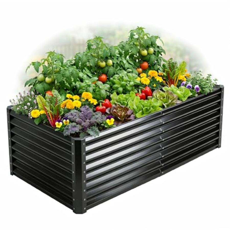 Galvanized Raised Garden Bed Kit Outdoor Patio 6x3x2ft Large Rectangular Metal Planter Boxes Deep Root Box Planter for Gardenin United States
Galvanized Raised Garden Bed Kit Outdoor Patio 6x3x2ft Large Rectangular Metal Planter Boxes Deep Root Box Planter for Gardenin United States