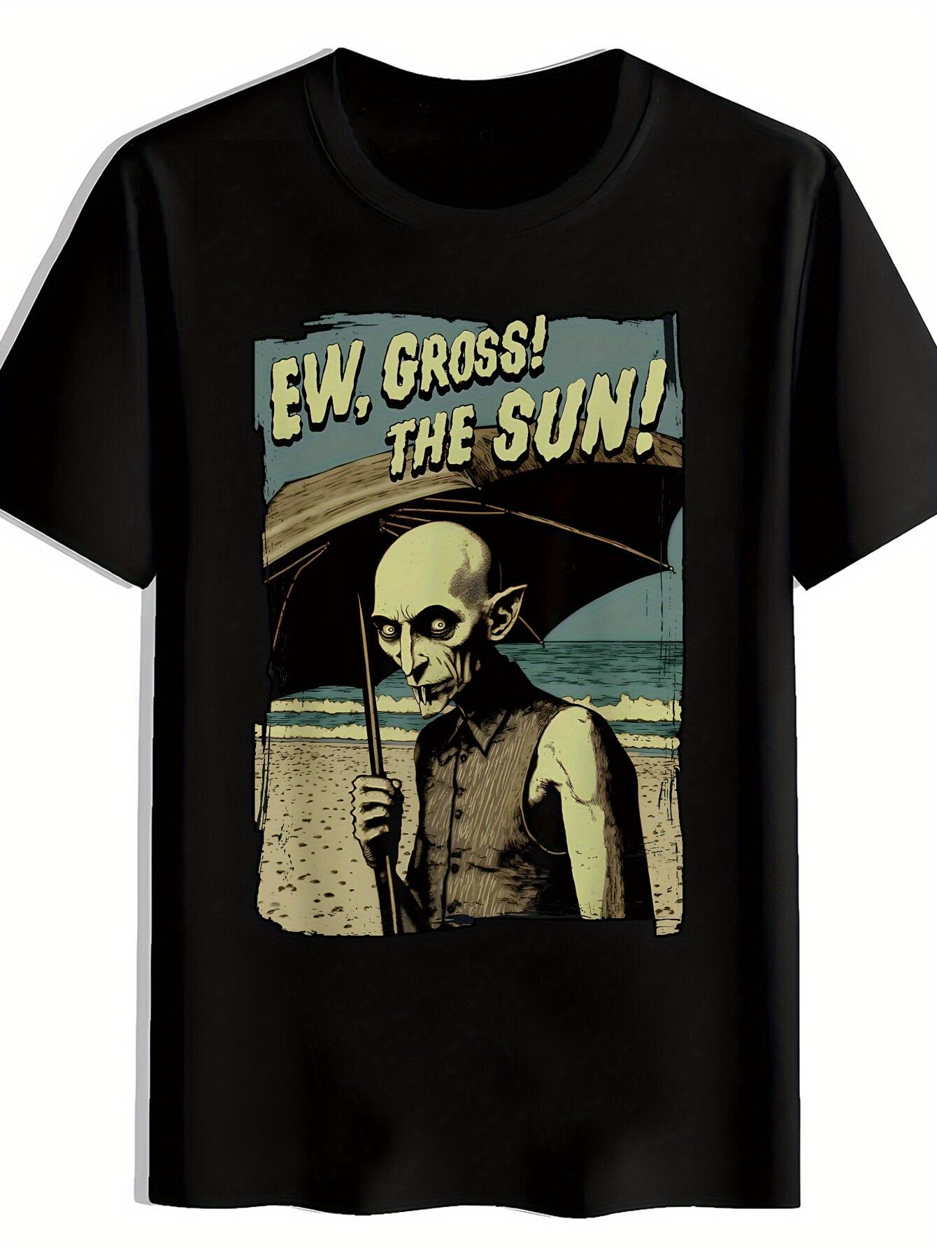 Funny Gross! THE SUN! Zombie Beach Graphic T-shirt - Black Casual Short Sleeve Round Neck Polyester Tee for Summer XXXL
Funny Gross! THE SUN! Zombie Beach Graphic T-shirt - Black Casual Short Sleeve Round Neck Polyester Tee for Summer XXXL