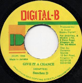 7inch Record SANCHEZ - Give It A Chance NONE Digital-B 1990 Jamaica Reggae, Ska & Dub Used
7inch Record SANCHEZ - Give It A Chance NONE Digital-B 1990 Jamaica Reggae, Ska & Dub Used