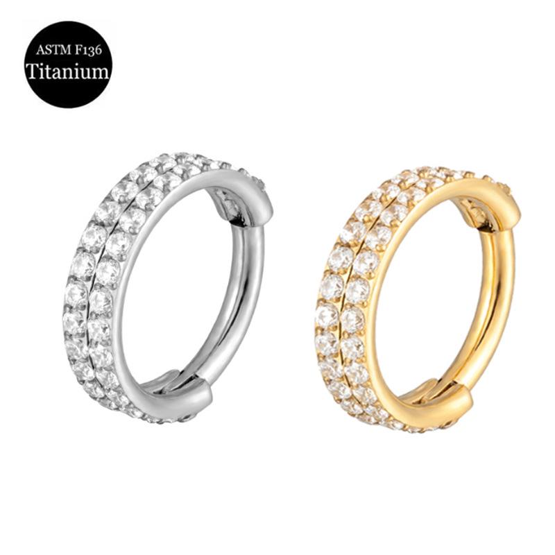 G23 Titanium Double Layer Zircon Inlaid Multifunctional Nose and Ear Piercing Ring 1.2*8mm серебряный
G23 Titanium Double Layer Zircon Inlaid Multifunctional Nose and Ear Piercing Ring 1.2*8mm серебряный