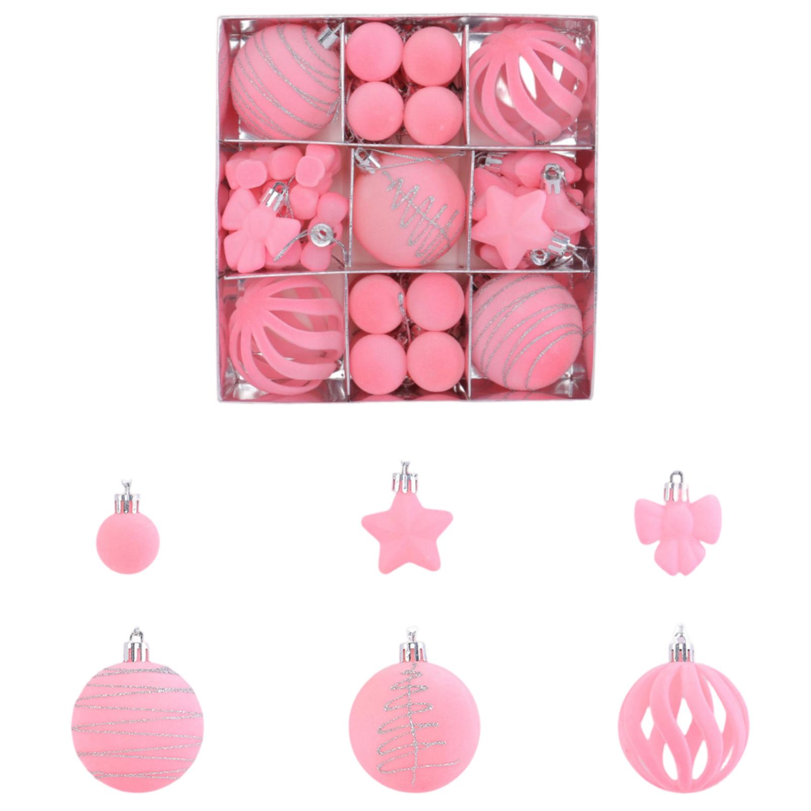 35pcs Plastic Flocked Decorative Ornaments, Colorful Christmas Hanging Balls, Christmas Tree Ornaments, Boxed Set, Window Decoration Balls One Size рожевий
35pcs Plastic Flocked Decorative Ornaments, Colorful Christmas Hanging Balls, Christmas Tree Ornaments, Boxed Set, Window Decoration Balls One Size рожевий
