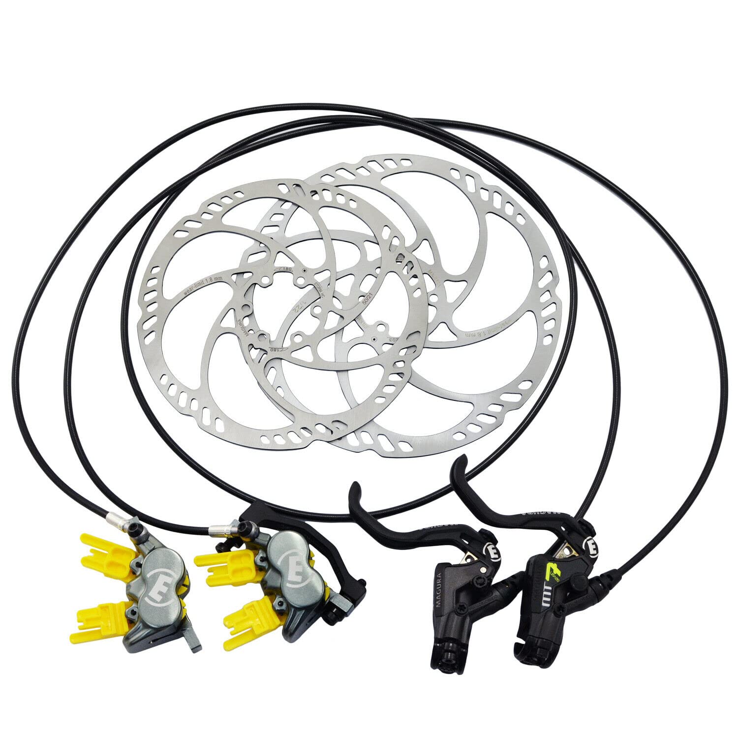 Комплект гидравлических дисковых тормозов Magura MT7 Pro Post Mount MG2560 4-поршневой с ротором 180 и 203 мм,
Комплект гидравлических дисковых тормозов Magura MT7 Pro Post Mount MG2560 4-поршневой с ротором 180 и 203 мм,