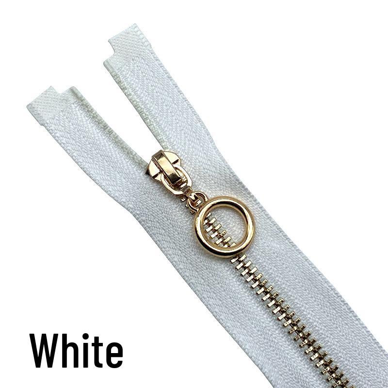 No. 3 Self-Locking Brass Colored Metal Zipper for Clothing, Bags, and Dolls
No. 3 Self-Locking Brass Colored Metal Zipper for Clothing, Bags, and Dolls