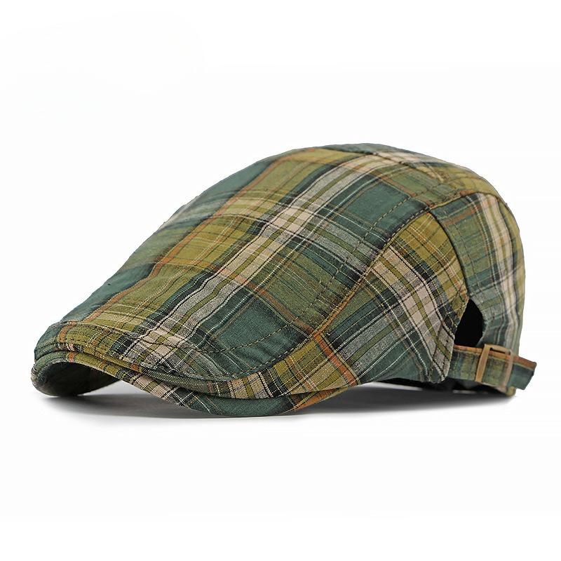 British Retro Plaid Beret for Men Women Summer Thin Breathable Flat Cap Korean Fashion Newsboy Cap Sunshade Peaked Hat 56-60cm
British Retro Plaid Beret for Men Women Summer Thin Breathable Flat Cap Korean Fashion Newsboy Cap Sunshade Peaked Hat 56-60cm