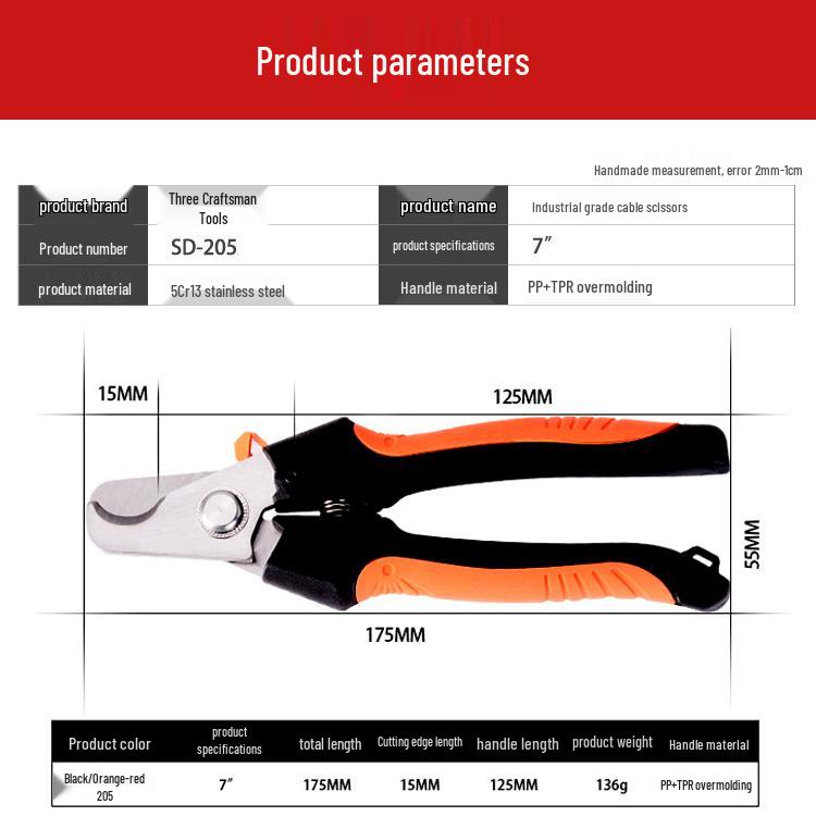 7-Inch Electrician Wire Cutters & Strippers Pliers
7-Inch Electrician Wire Cutters & Strippers Pliers