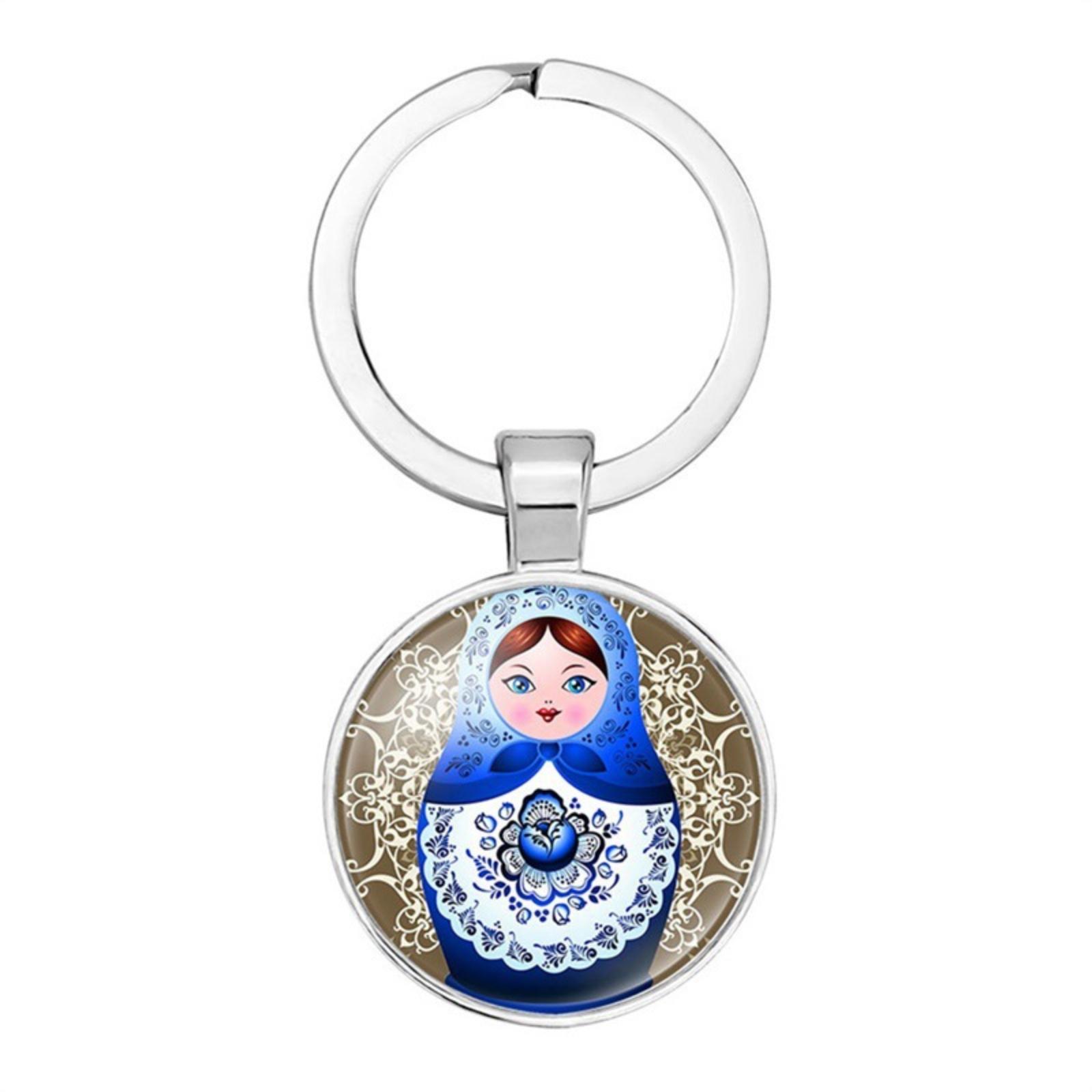 Round Alloy Keychain Pendant with Russian Doll Design Decorative Metal Key Ring for Bag and Keys Durable Accessory One Size
Round Alloy Keychain Pendant with Russian Doll Design Decorative Metal Key Ring for Bag and Keys Durable Accessory One Size