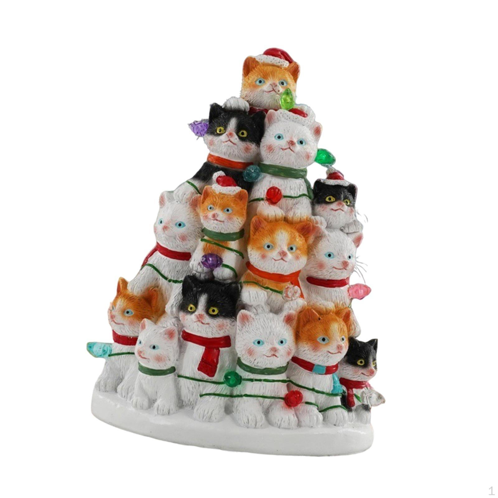 Рождественская фигурка кошки, миниатюрное светящееся украшение для домашнего декора 13.5x18cm
Рождественская фигурка кошки, миниатюрное светящееся украшение для домашнего декора 13.5x18cm