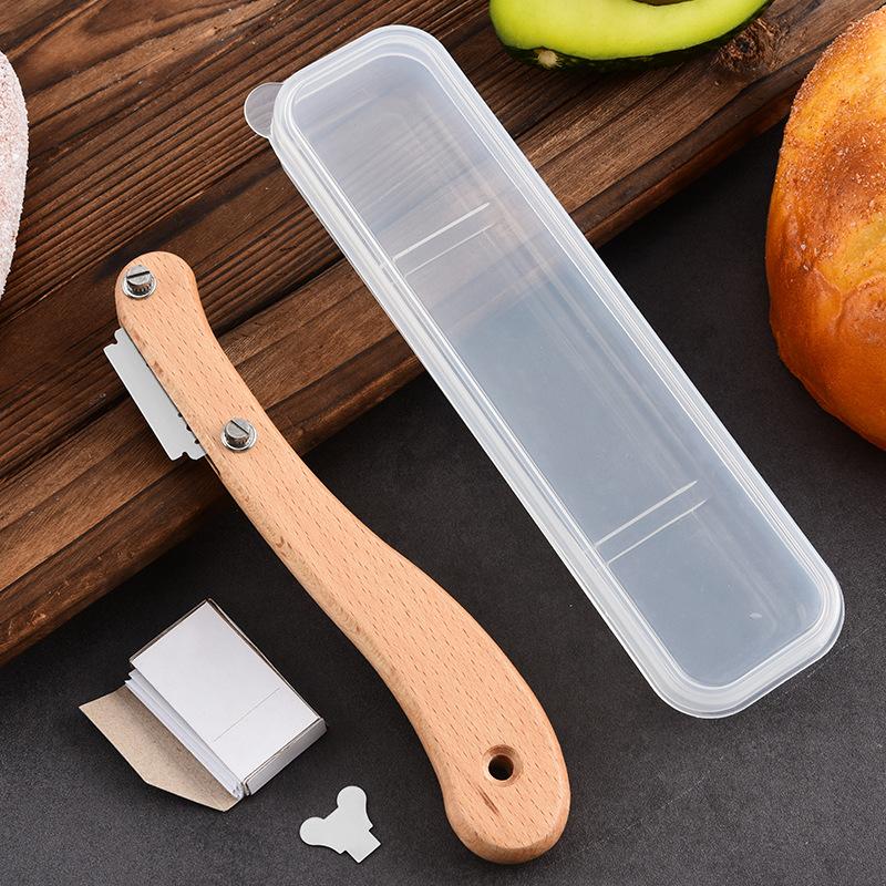 Curved Bow Knife Bread Cutter Tool Bread Knife Cut French Toast Knife 5 Blade Wooden Handle Bakery Tool + Box packaging
Curved Bow Knife Bread Cutter Tool Bread Knife Cut French Toast Knife 5 Blade Wooden Handle Bakery Tool + Box packaging