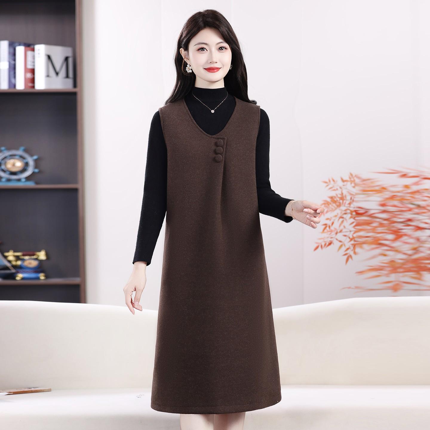 2025 Autumn/Winter Stylish Mid-Length Slimming Vest Dress 3XL for 150-165 jin кавовий
2025 Autumn/Winter Stylish Mid-Length Slimming Vest Dress 3XL for 150-165 jin кавовий