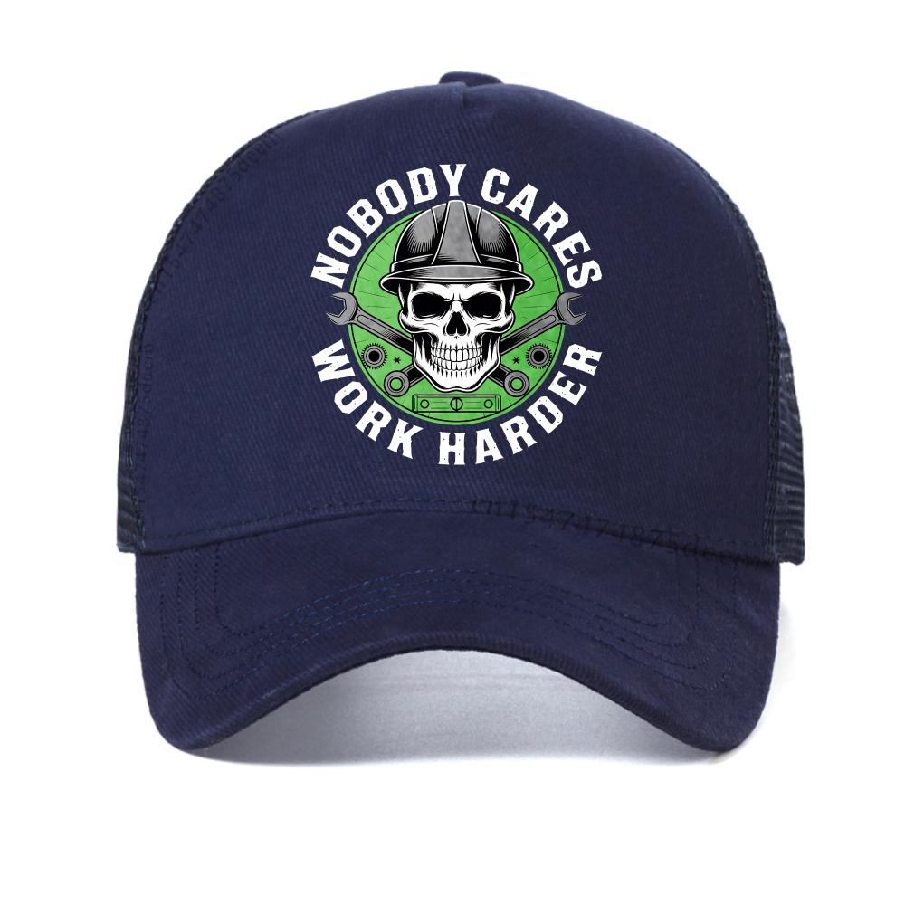 Nobody Cares Work Harder baseball cap casual Streetwear Harajuku Stylish Unisex caps summer mesh breathable Trucker hats Adjustable темно-синього кольору
Nobody Cares Work Harder baseball cap casual Streetwear Harajuku Stylish Unisex caps summer mesh breathable Trucker hats Adjustable темно-синього кольору