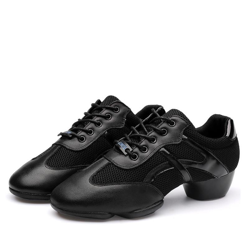 РАЗМЕР 34-44 Женские Кроссовки для Дыхания Фитнес Танцевальные Кроссовки Балетные Джазовые Современные Туфли Из Натуральной Кожи 43 чёрный