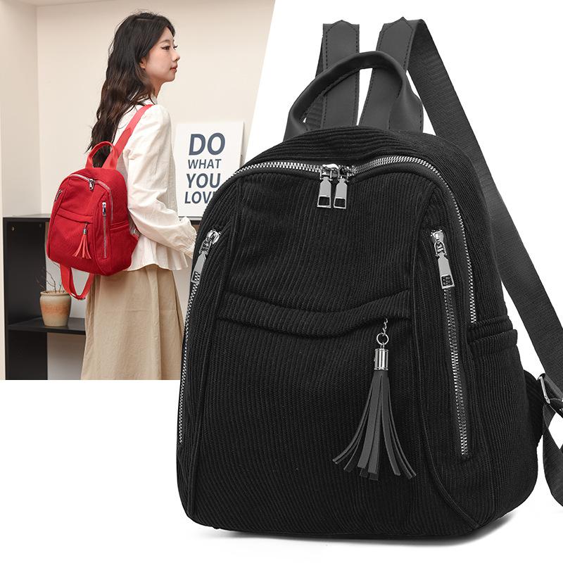 Backpack Classic Solid Color Corduroy Backpacks Large Capacity High Quality Backpacks for Women 2025 New Interior Zipper Pocket чёрный
Backpack Classic Solid Color Corduroy Backpacks Large Capacity High Quality Backpacks for Women 2025 New Interior Zipper Pocket чёрный