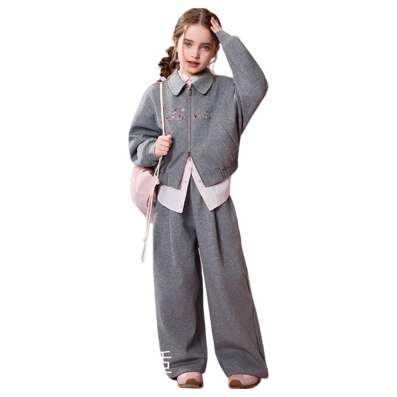 ASK JUNIOR Girls Lapel Top & Wide-Leg Capri Pants Set 150
ASK JUNIOR Girls Lapel Top & Wide-Leg Capri Pants Set 150
