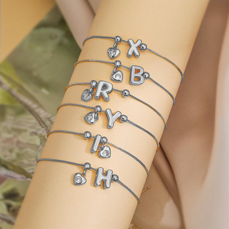 HECHENG,Simple Delicate Cute Sweet Heart Letter Pendant A-Z Initials Golden/Coppery Women s Zircon Bracelet A
HECHENG,Simple Delicate Cute Sweet Heart Letter Pendant A-Z Initials Golden/Coppery Women s Zircon Bracelet A